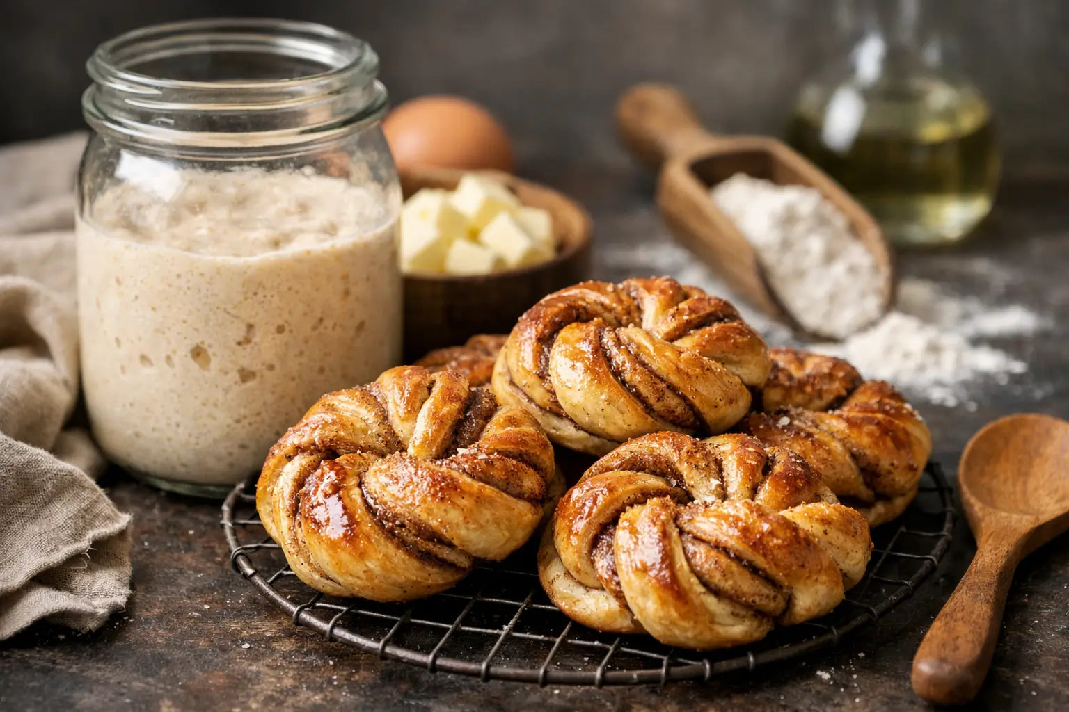 Kanelsnurrer med surdeig - oppskrift som lykkes