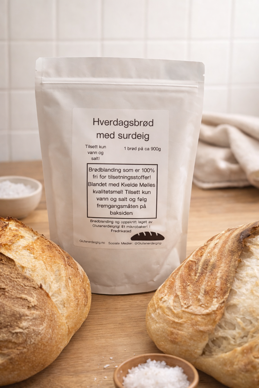 Melblanding med surdeig